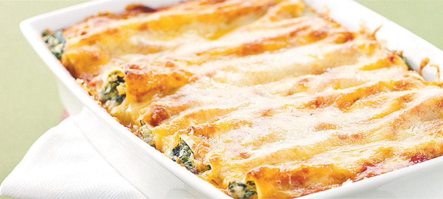 Cannelloni with Feta Cheese and Spinach
